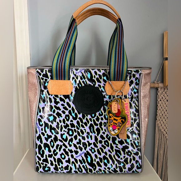 Consuela Handbags - Consuela Classic Tote Bag Blue Jag and Glitter w/ Charms